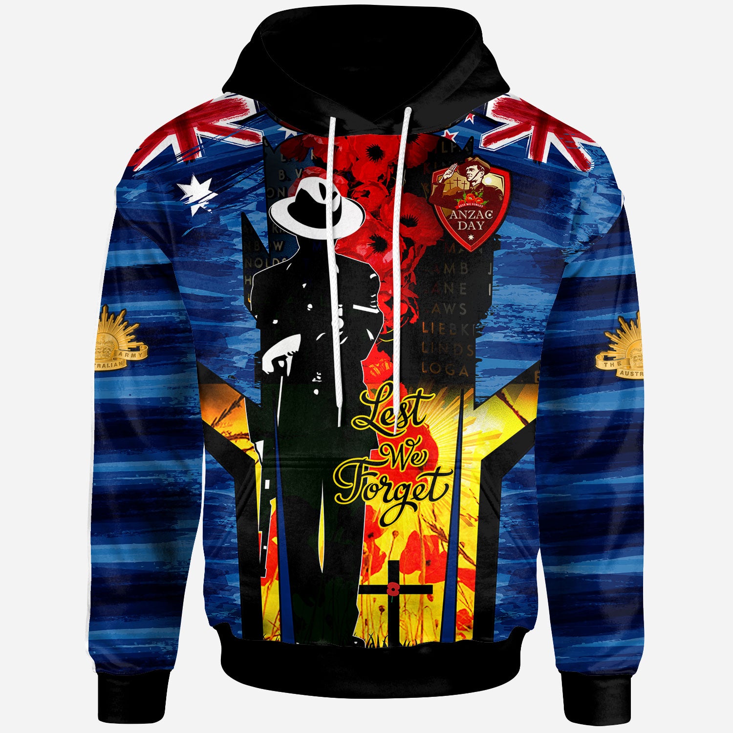 australia-and-new-zealand-army-corps-hoodie-commemorated-anzac-day-lest-we-forget-hoodie