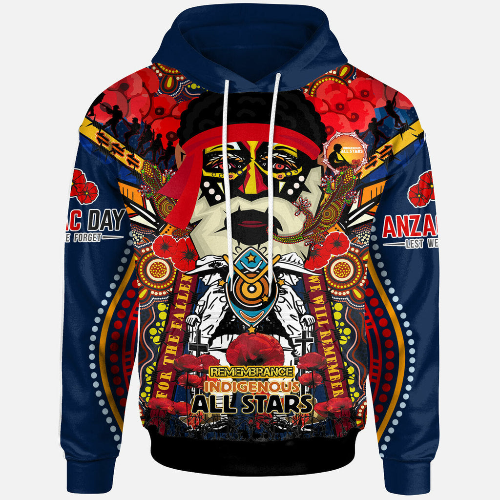 all-stars-rugby-aboriginal-anzac-custom-watercolour-hoodie-remembrance-indigenous-dreamtime-with-poppy-flower