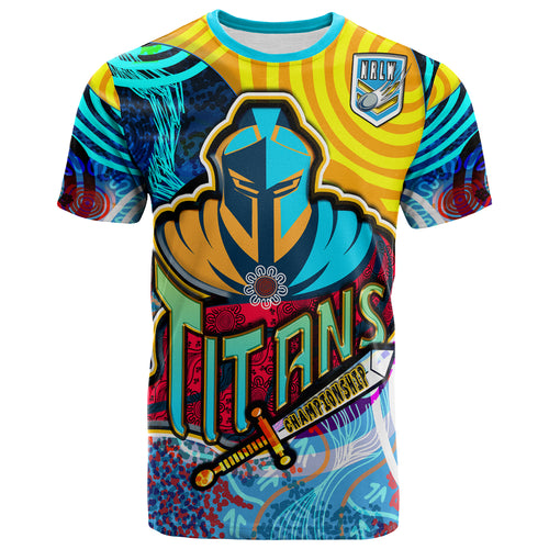 nrlw-titans-rugby-t-shirt-custom-titans-womens-rugby-league-aboriginal-dot-painting-player-and-number-woman-t-shirt