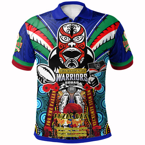 warriors-rugby-custom-anzac-polo-shirt-remembrance-warriors-with-maori-mask-and-aboriginal-patterns-home-and-away