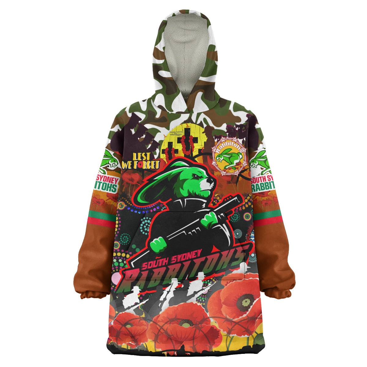 rabbitohs-rugby-camouflage-anzac-poppy-snug-hoodie-souths-anzac-lest-we-forget-spirit-oodie-blanket