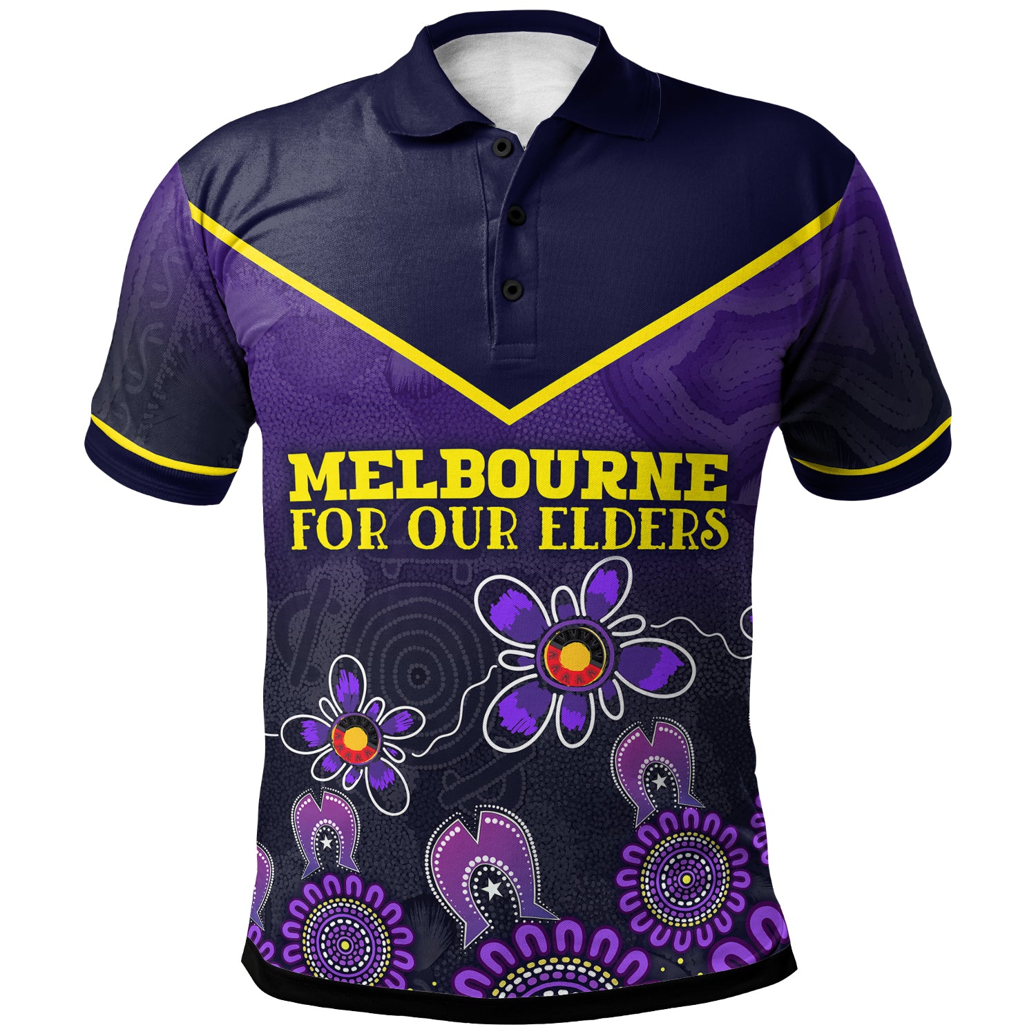 australia-melbourne-naidoc-week-2023-polo-shirt-custom-for-our-elders-purple-polo-shirt
