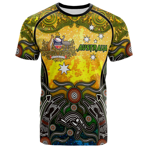 australian-rugby-sevens-mens-squad-t-shirt-custom-australia-coat-of-arms-aboriginal-culture-personalised-player-and-number-t-shirt