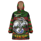 rabbitohs-rugby-snug-hoodie-custom-rabbit-aboriginal-style-pattern-personalised-player-and-number-oodie-blanket