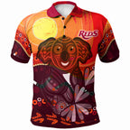 reds-rugby-custom-indigenous-polo-shirt-connection-to-the-sun-and-the-land