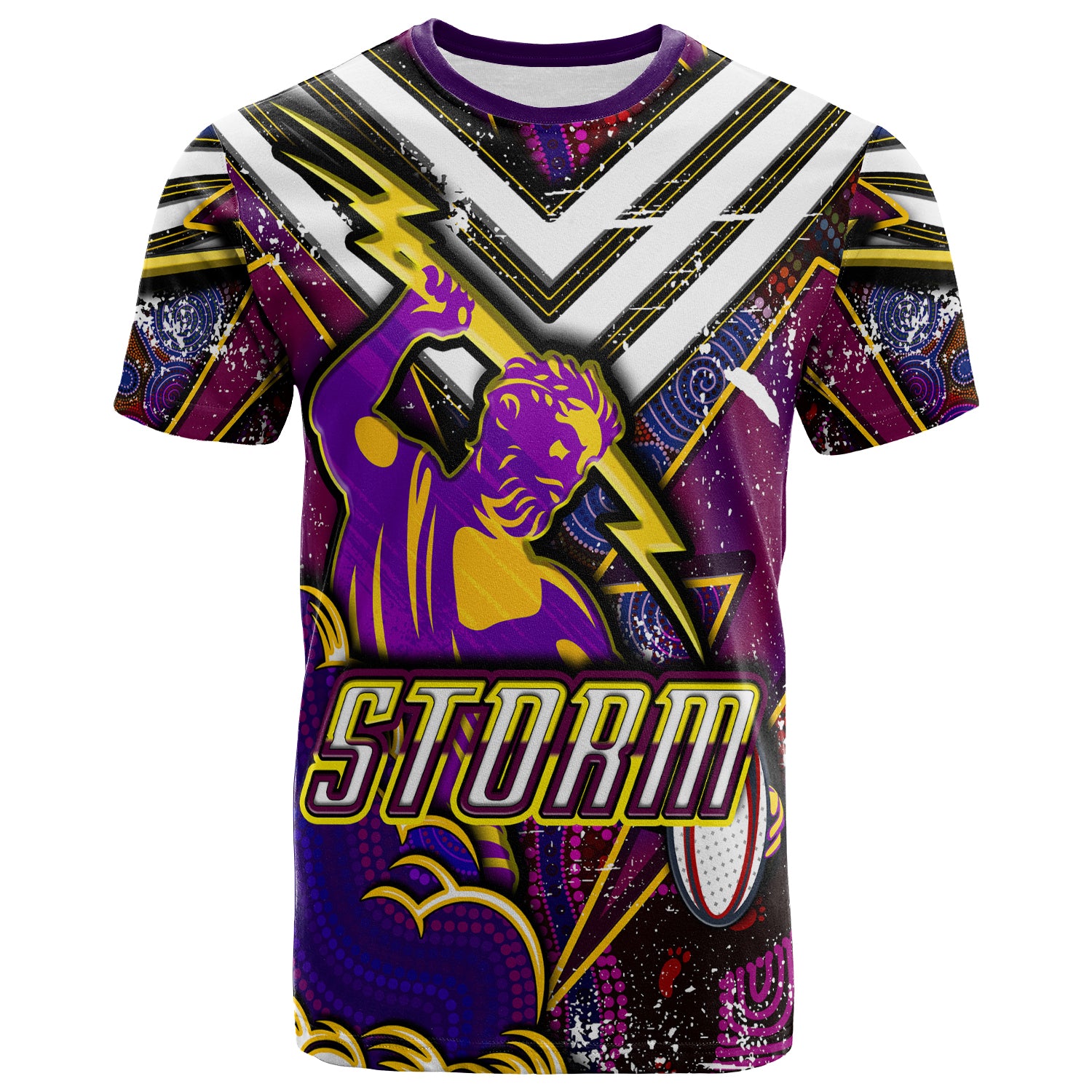 storm-rugby-t-shirt-custom-storm-and-thunder-aboriginal-style-of-dot-background-personalised-player-and-number-t-shirt