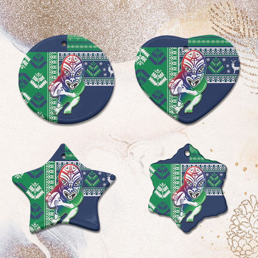 warriors-rugby-ornaments-custom-christmas-snowflakes-warriors-mascot-ornaments