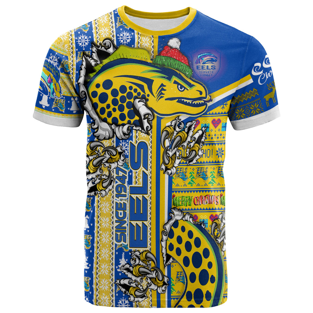 eels-rugby-christmas-t-shirt-custom-scratch-super-eels-snowflakes-personalized-name-and-number-t-shirt