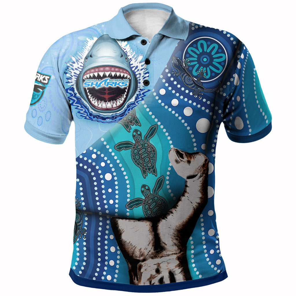 sharks-rugby-aboriginal-custom-patronage-polo-shirt-cronulla-sutherland-sharks-bloods-in-my-veins