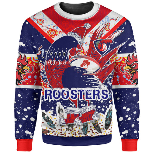 roosters-rugby-christmas-sweatshirt-custom-merry-christmas-sydney-roosters-indigenous-sweatshirt