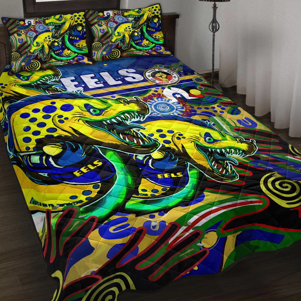 eels-rugby-quilt-bed-set-custom-eels-australia-naidoc-week-getting-up-standing-up-and-showing-up