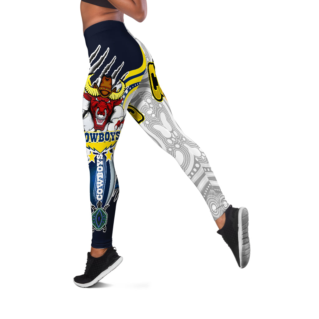 cowboys-rugby-leggings-indigenous-queensland-super-cows-with-sea-turtle-scratch-style-leggings
