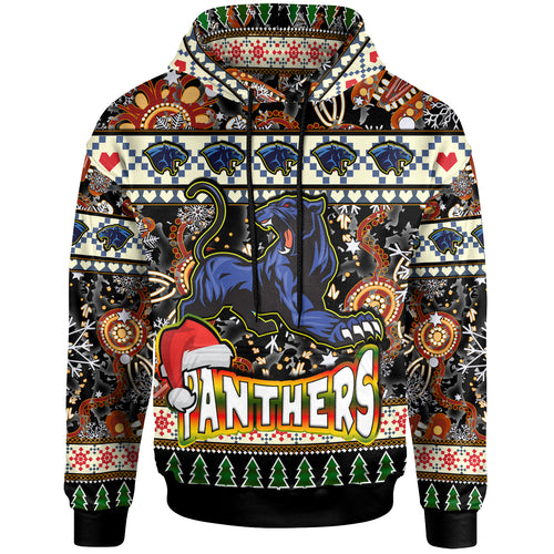 panthers-rugby-christmas-hoodie-custom-xmas-panthers-christmas-balls-snowflake-with-aboriginal-patterns-hoodie