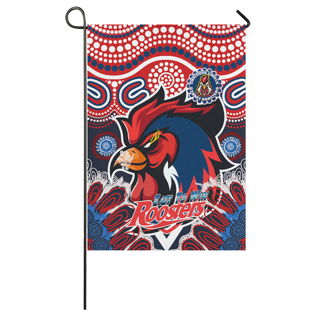 roosters-rugby-easts-to-win-flag-custom-indigenous-sydney-roosters-with-aboriginal-patterns-flag