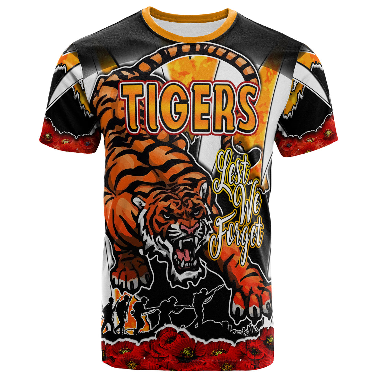 tigers-rugby-t-shirt-custom-tigers-lest-we-forget-and-poppies-t-shirt