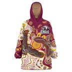 manly-sea-eagles-aboriginal-rugby-snug-hoodie-custom-double-sea-eagles-with-tribal-sun-and-footprints-oodie-blanket
