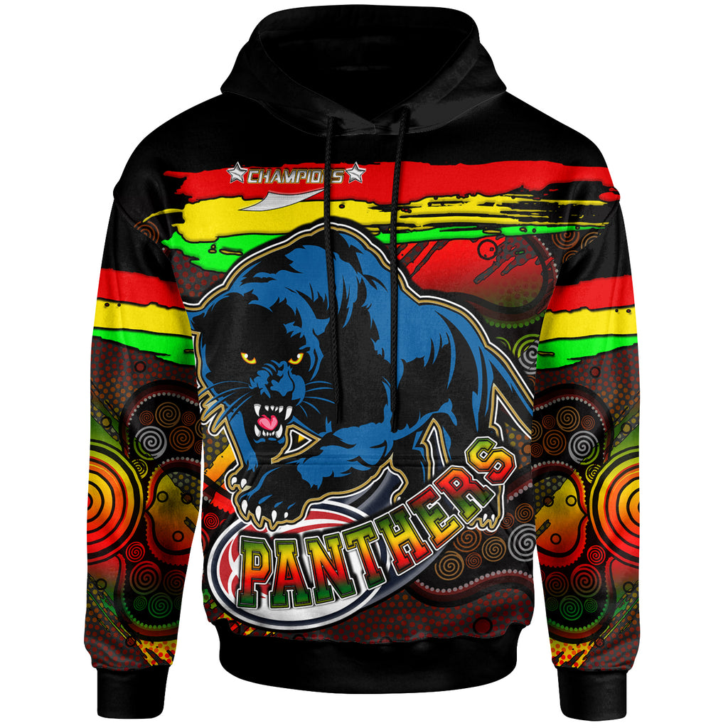 panthers-rugby-hoodie-custom-panther-with-aboriginal-style-of-dot-painting-personalised-player-and-number-hoodie