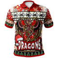 st-george-rugby-christmas-polo-shirt-custom-xmas-dragon-christmas-balls-snowflake-with-aboriginal-patterns-polo-shirt
