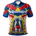 cowboys-rugby-anzac-day-watercolour-polo-shirt-custom-remembrance-cowboys-with-poppy-flower