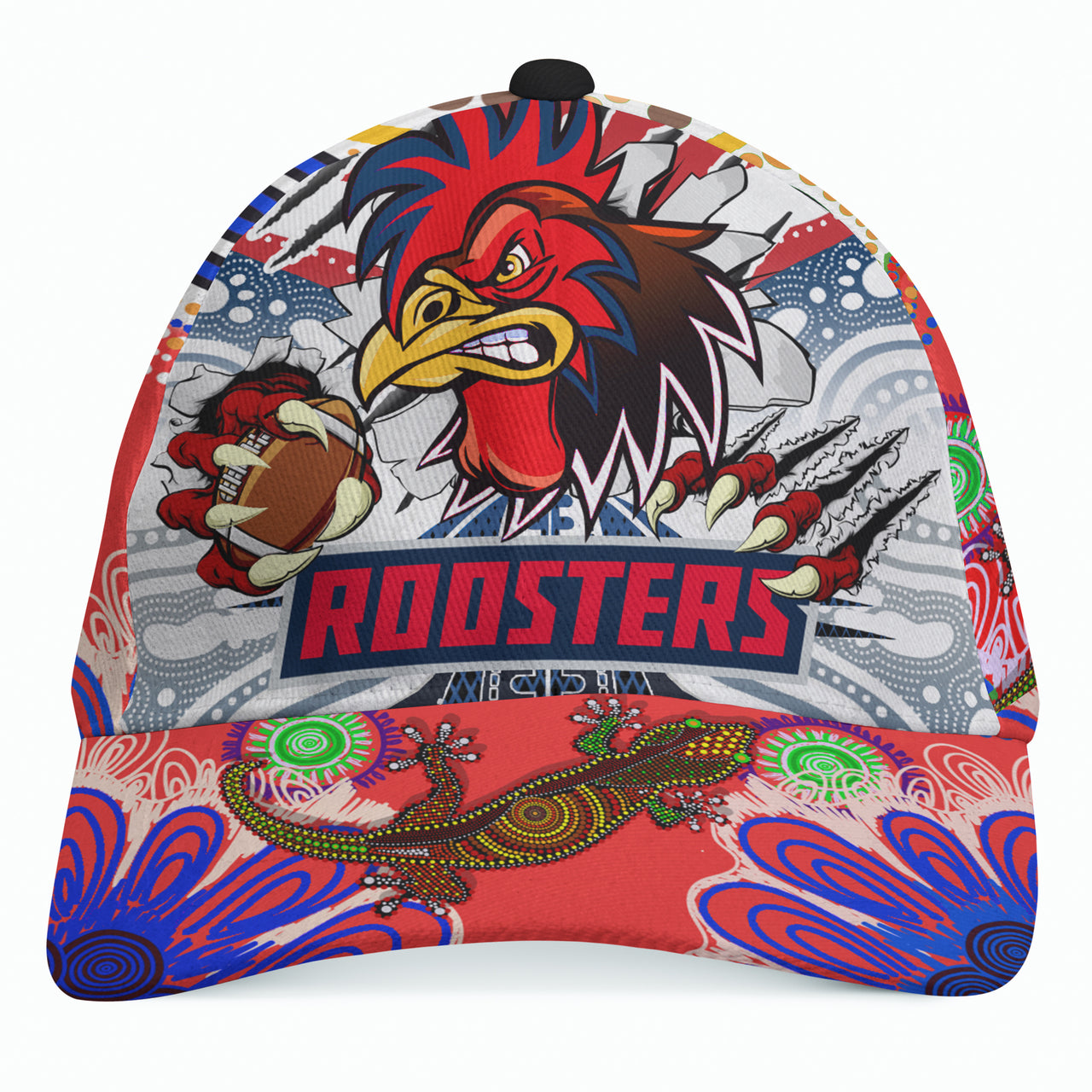 roosters-rugby-aboriginal-custom-cap-super-indigenous-sydney-roosters-scratch-style