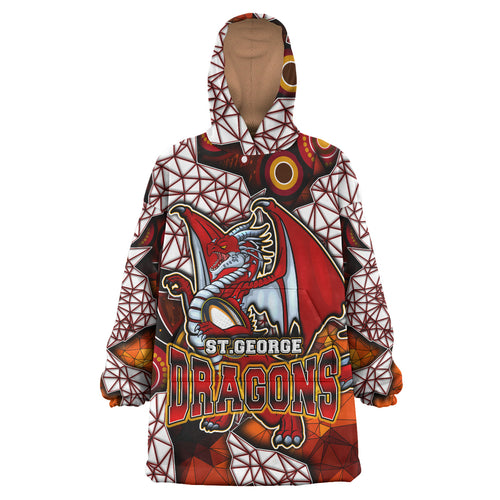 st-george-rugby-snug-hoodie-custom-dragon-fire-rugby-with-aboriginal-art-personalised-player-and-number-oodie-blanket