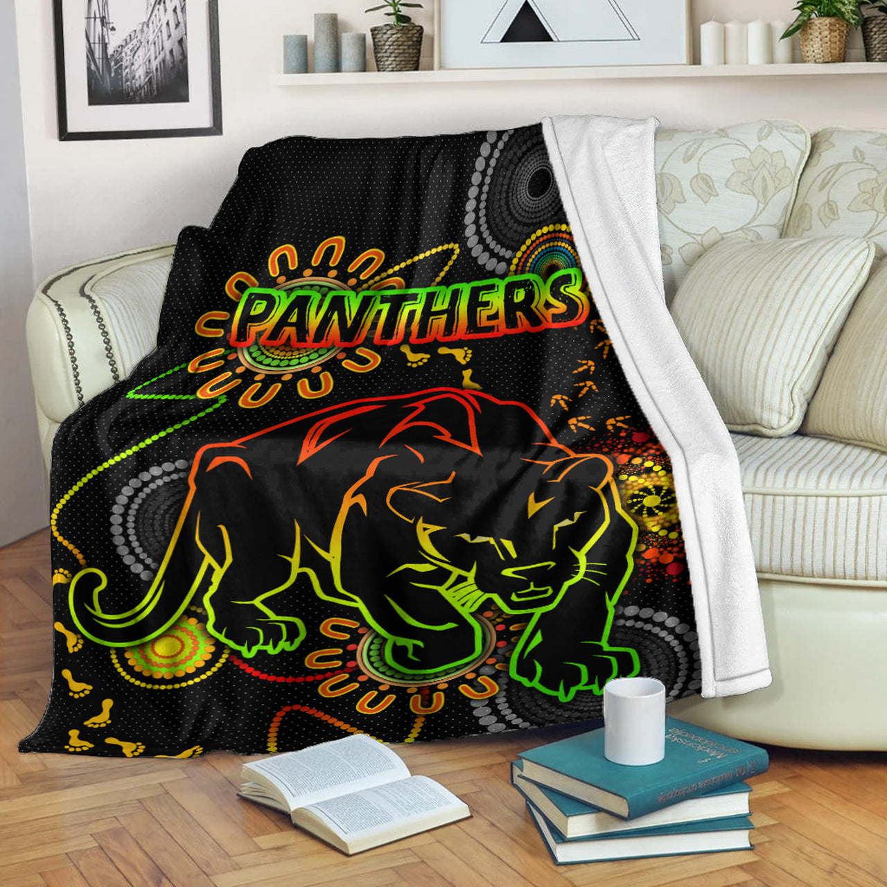 panthers-rugby-blanket-custom-indigenous-black-panthers-blanket
