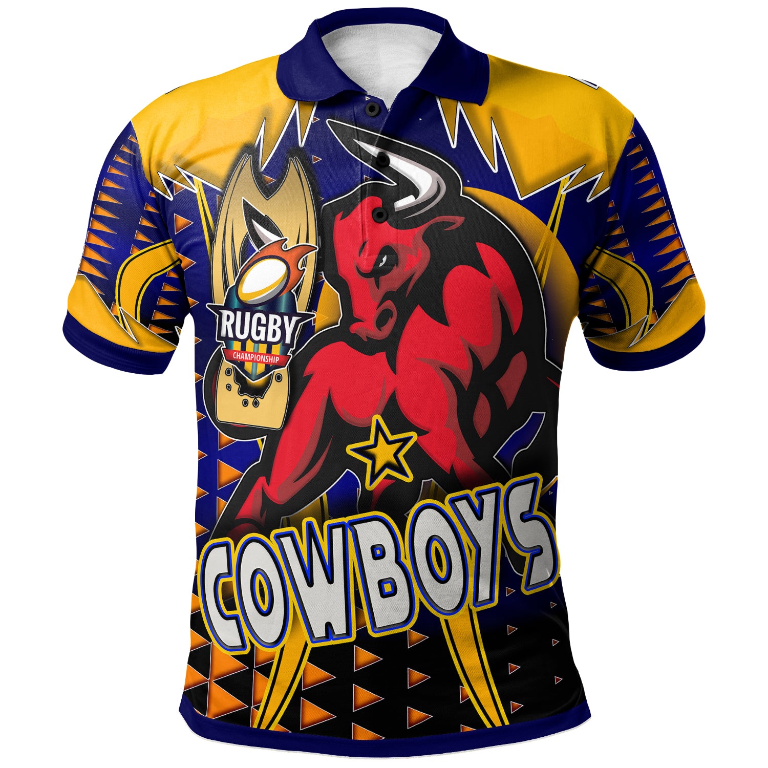 cowboys-rugby-polo-shirt-custom-bull-rugby-cup-final-series-champions-sport-style-personalised-player-and-number-polo-shirt
