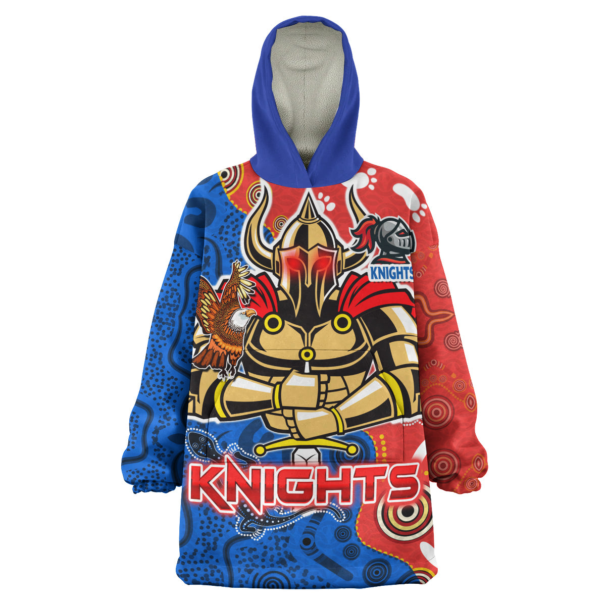 knights-aboriginal-rugby-snug-hoodie-custom-indigenous-knights-with-aussie-lizard-and-eagle-oodie-blanket
