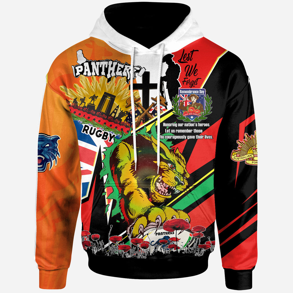 panthers-rugby-hoodie-custom-remembrance-panthers-anzac-quote-with-poppy-and-rosemary-hoodie
