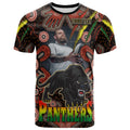 panthers-rugby-t-shirt-personalised-photo-panther-with-aboriginal-dot-design-background-t-shirt