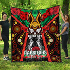 rabbitohs-rugby-aboriginal-anzac-day-custom-watercolour-quilt-remembrance-indigenous-rabbitohs-with-poppy-flower