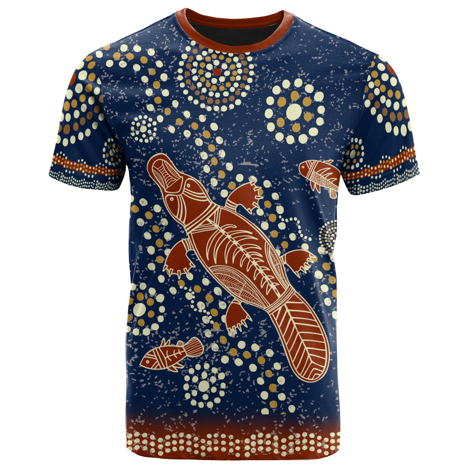 australia-aboriginal-inspired-t-shirt-platypus-and-fish-patterns-t-shirt