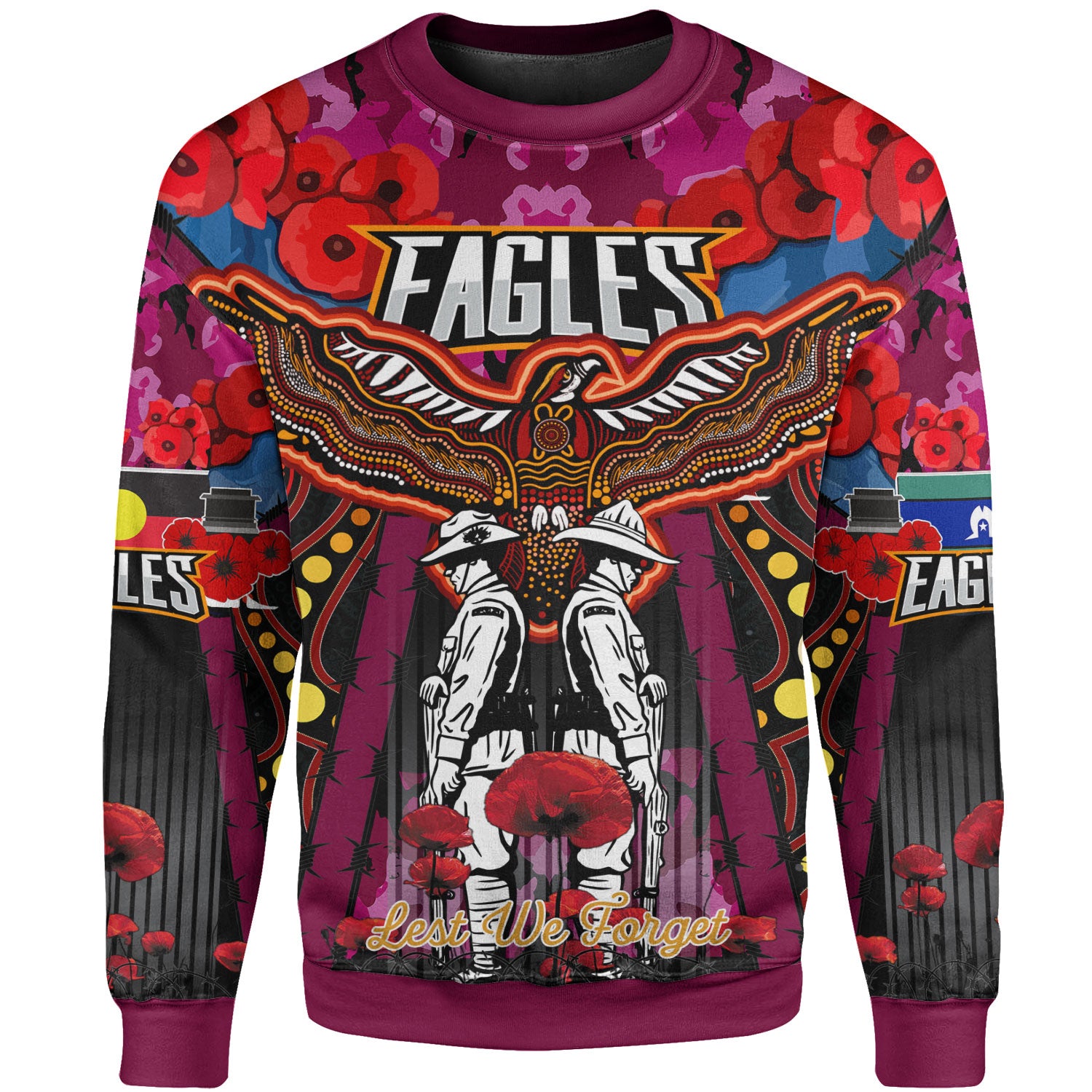 sea-eagles-rugby-anzac-sweatshirt-custom-remembrance-sea-eagles-with-poppy-flower-watercolour-sweatshirt