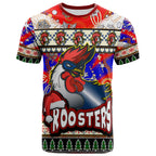 roosters-rugby-christmas-t-shirt-custom-xmas-roosters-christmas-balls-snowflake-with-aboriginal-patterns-t-shirt