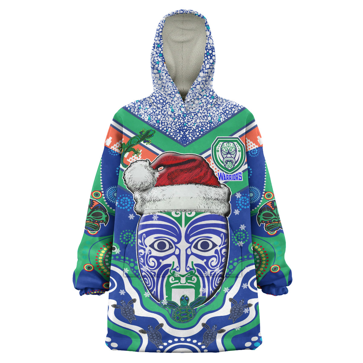 warriors-rugby-christmas-snug-hoodie-custom-merry-new-zealand-warriors-christmas-indigenous-wearable-blanket-hoodie