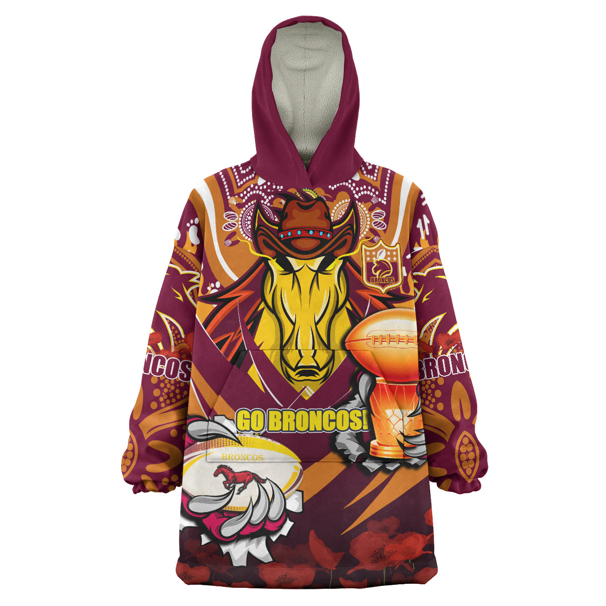 broncos-premierships-rugby-snug-hoodie-custom-go-broncos-champion-claw-scratch-aboriginal-culture-oodie-blanket