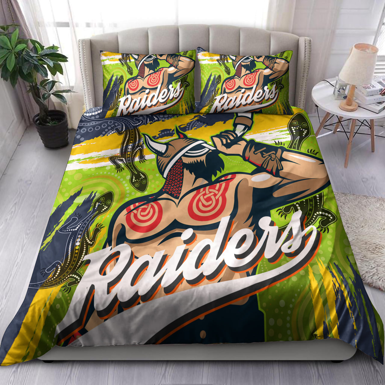 raiders-2022-custom-aboriginal-bedding-set-the-indigenous-viking-soul