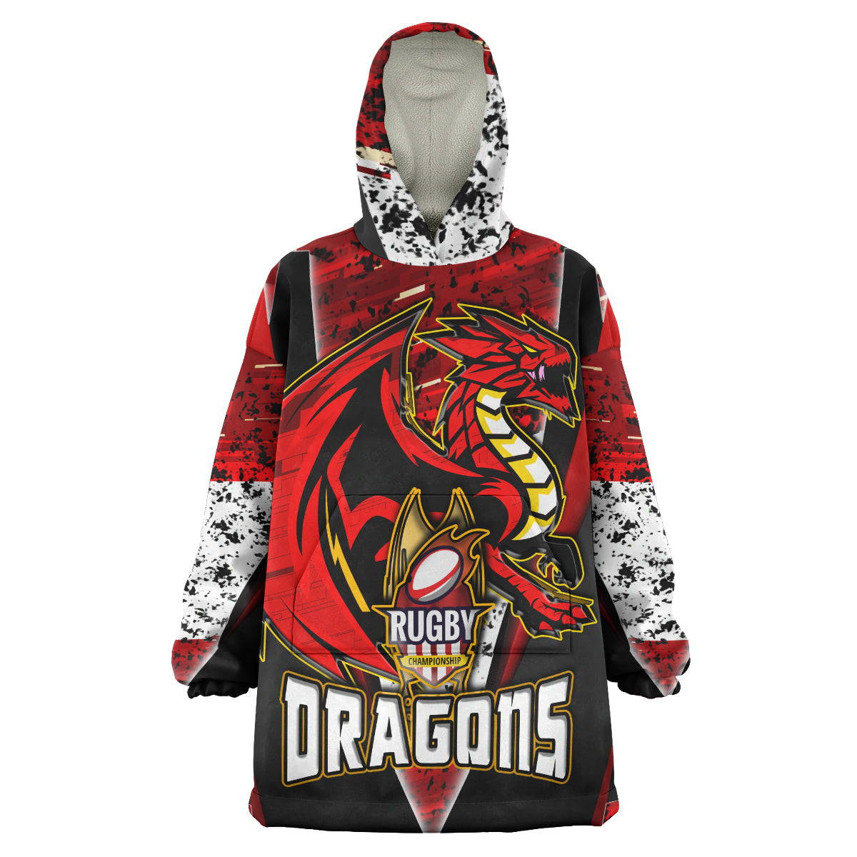 st-george-rugby-snug-hoodie-custom-dragon-rugby-cup-final-series-champions-sport-style-personalised-player-and-number-oodie-blanket