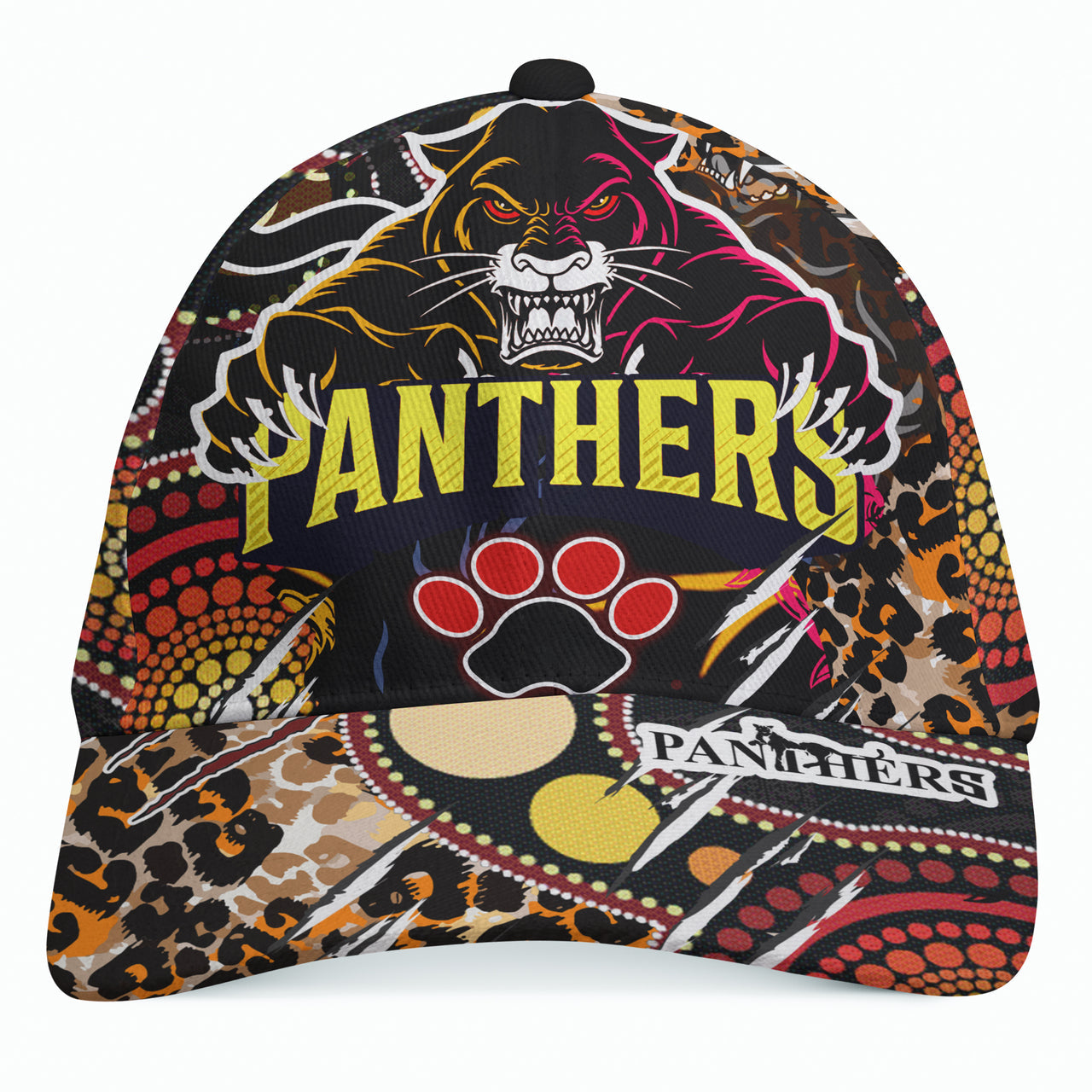 panthers-rugby-league-football-club-cap-the-indigenous-wild-black-panthers-scratch-style