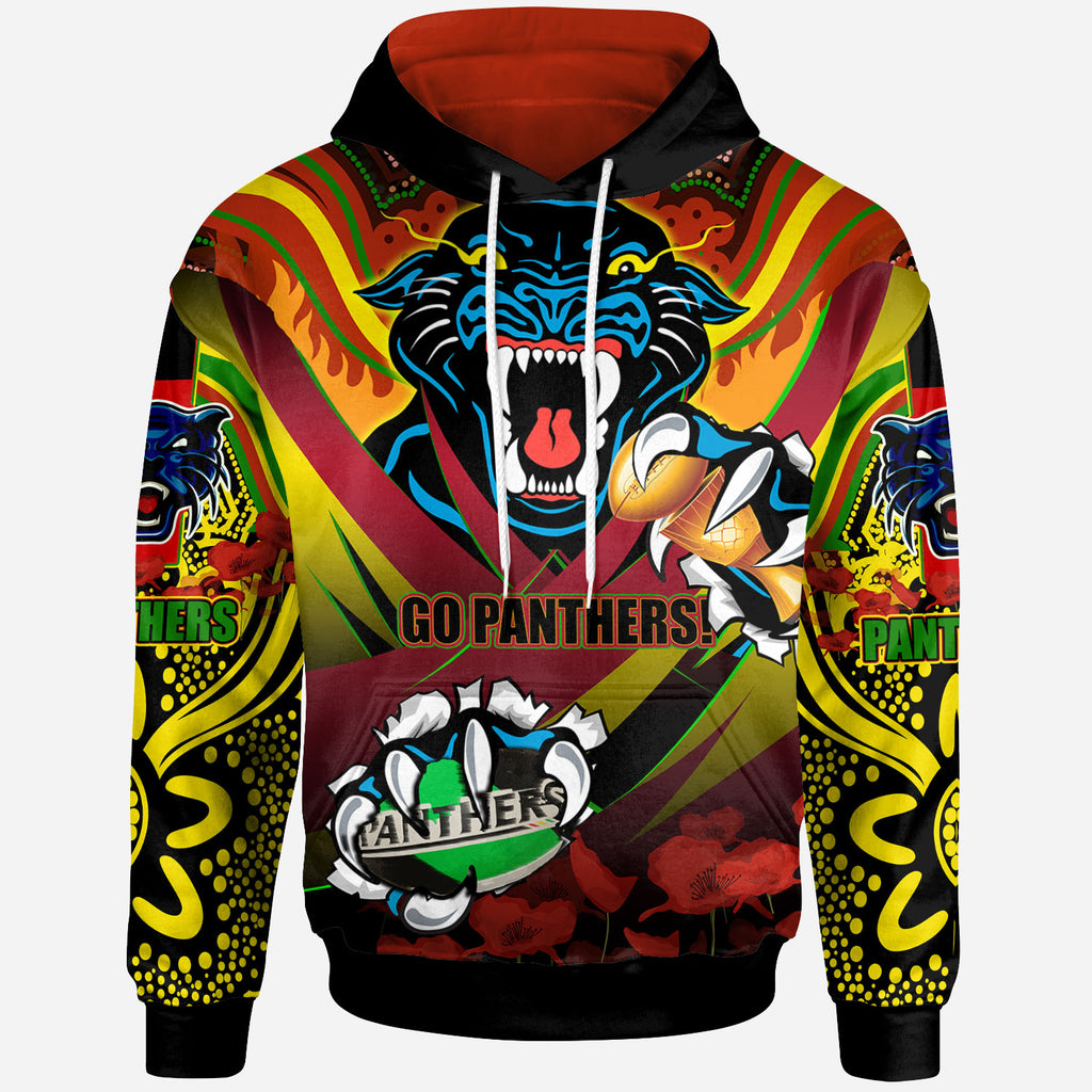 panthers-premierships-rugby-hoodie-custom-go-panthers-champion-claw-scratch-aboriginal-culture-hoodie