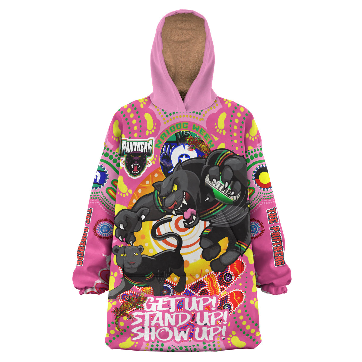 panthers-rugby-naidoc-week-snug-hoodie-great-penrith-panthers-aboriginal-culture-pink-oodie-blanket
