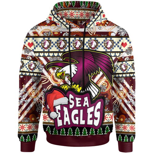 sea-eagle-rugby-christmas-hoodie-custom-xmas-sea-eagle-christmas-balls-snowflake-with-aboriginal-patterns-hoodie