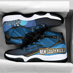 new-south-wales-rugby-league-team-high-top-basketball-shoes-j11-new-south-wales-blues-mascot-aboriginal-art-state-of-origin-sneakers-j11
