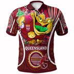queensland-rugby-league-team-polo-shirt-custom-qld-maroons-cane-toads-with-aboriginal-art-personalised-player-and-number-polo-shirt