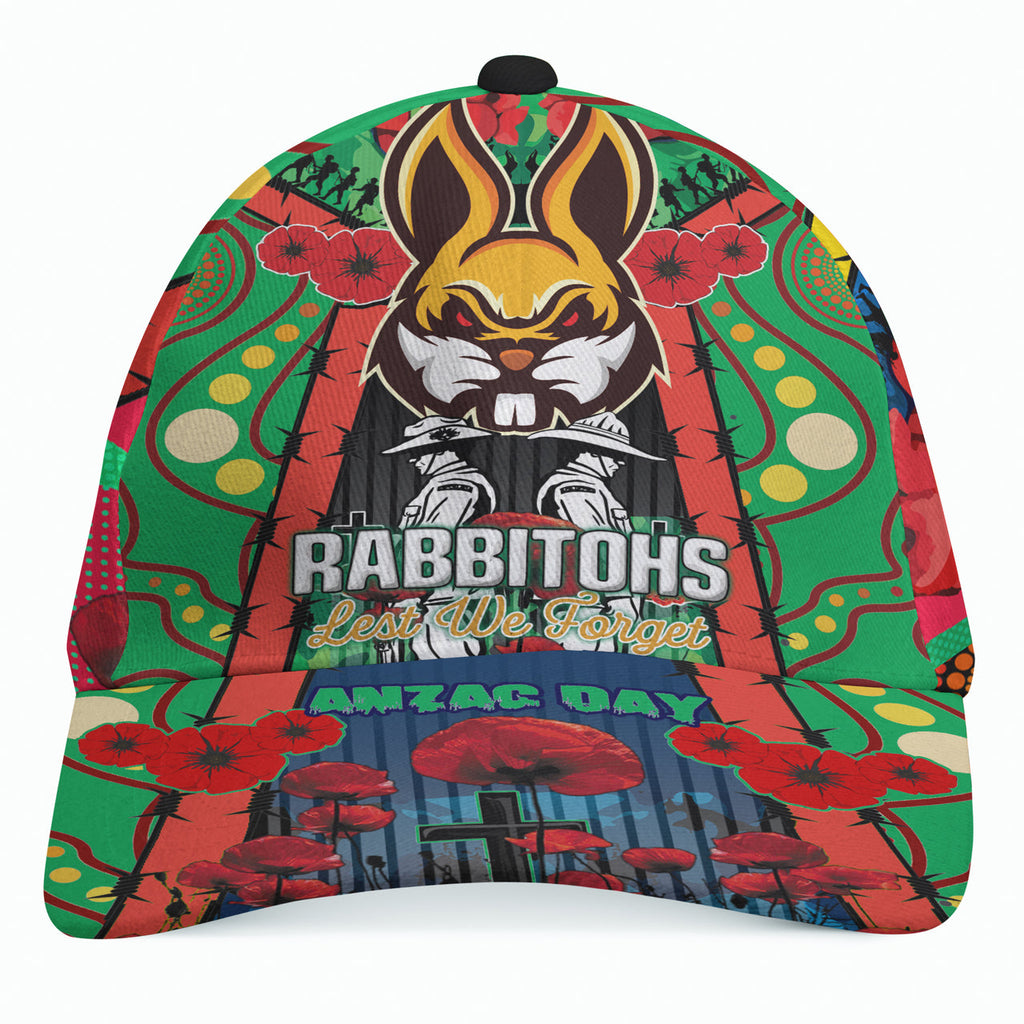 rabbitohs-aboriginal-anzac-day-custom-watercolour-rugby-cap-remembrance-indigenous-rabbitohs-with-poppy-flower
