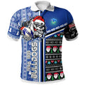 bulldogs-rugby-christmas-polo-shirt-custom-scratch-bulldogs-christmas-with-snowflakes-ho-ho-ho-polo-shirt