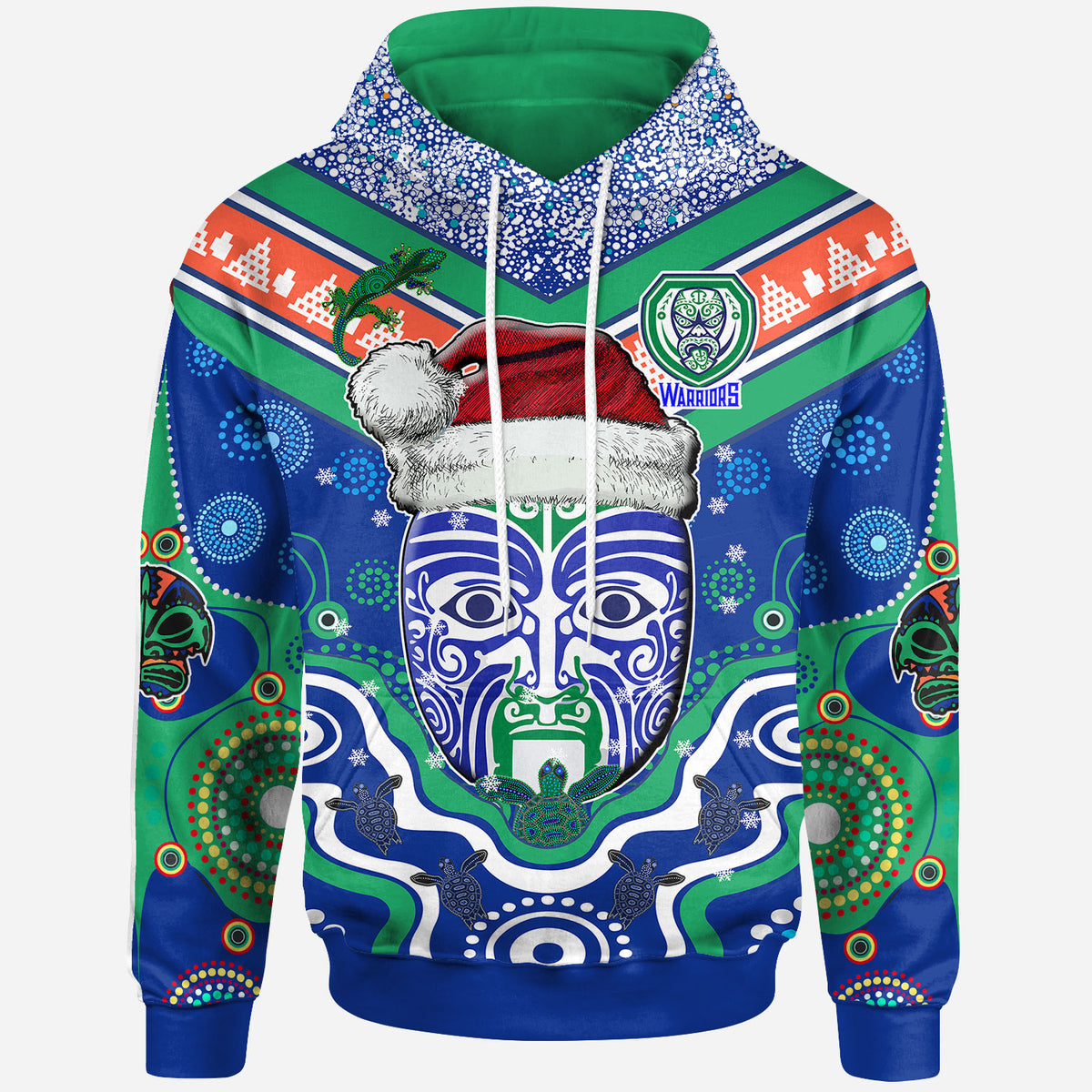 warriors-rugby-christmas-hoodie-custom-merry-new-zealand-warriors-christmas-indigenous-hoodie