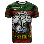 rabbitohs-rugby-t-shirt-custom-rabbit-aboriginal-style-pattern-personalised-player-and-number-t-shirt