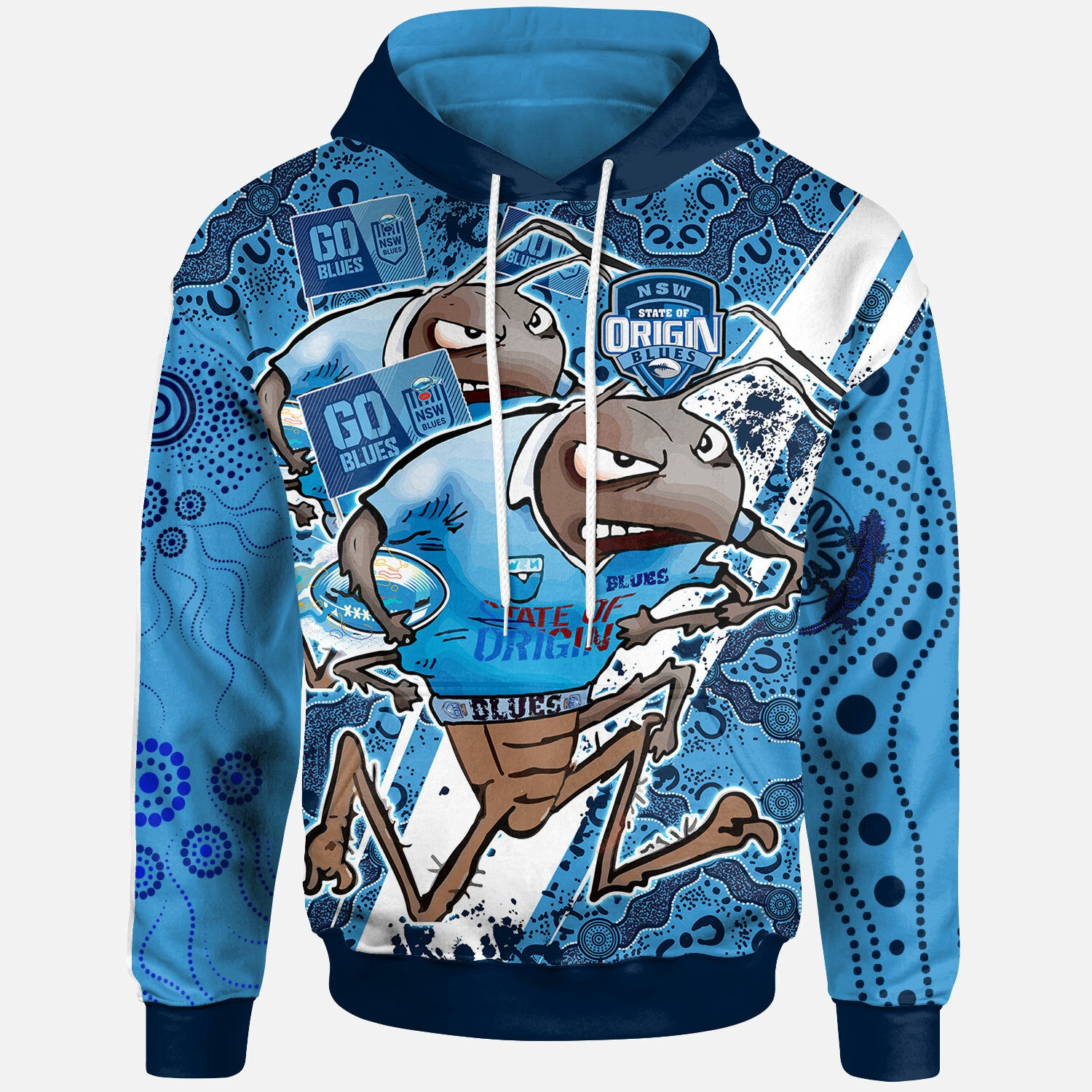 new-south-wales-rugby-league-team-hoodie-custom-nsw-blues-super-cockroaches-with-aboriginal-culture-state-of-origin-hoodie