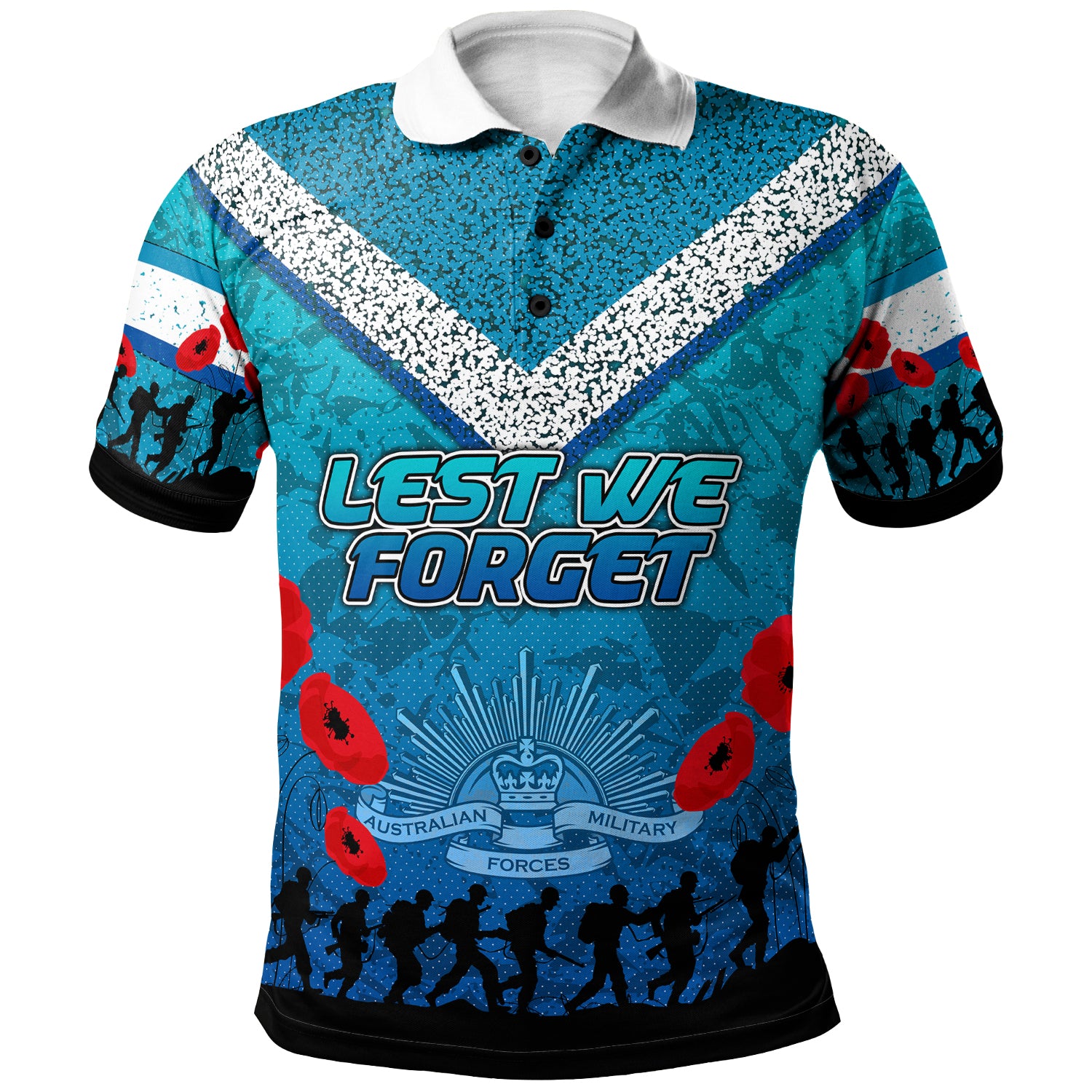 australia-cronulla-anzac-custom-polo-shirt-blue-keeping-the-spirit-alive-polo-shirt